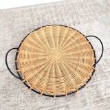Round Rattan Serving Tray