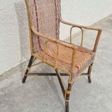 Rattan armchair "A la Girafe"