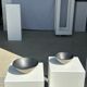 Duo of gray Indonesian ceramic bowls or salad bowls