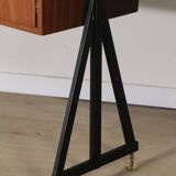 Vintage modular bookcase in wood and metal, Italy, 1960