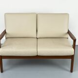 Vintage Two-Seater Senator Sofa in Teak by Ole Wanscher for Cado, 1970s