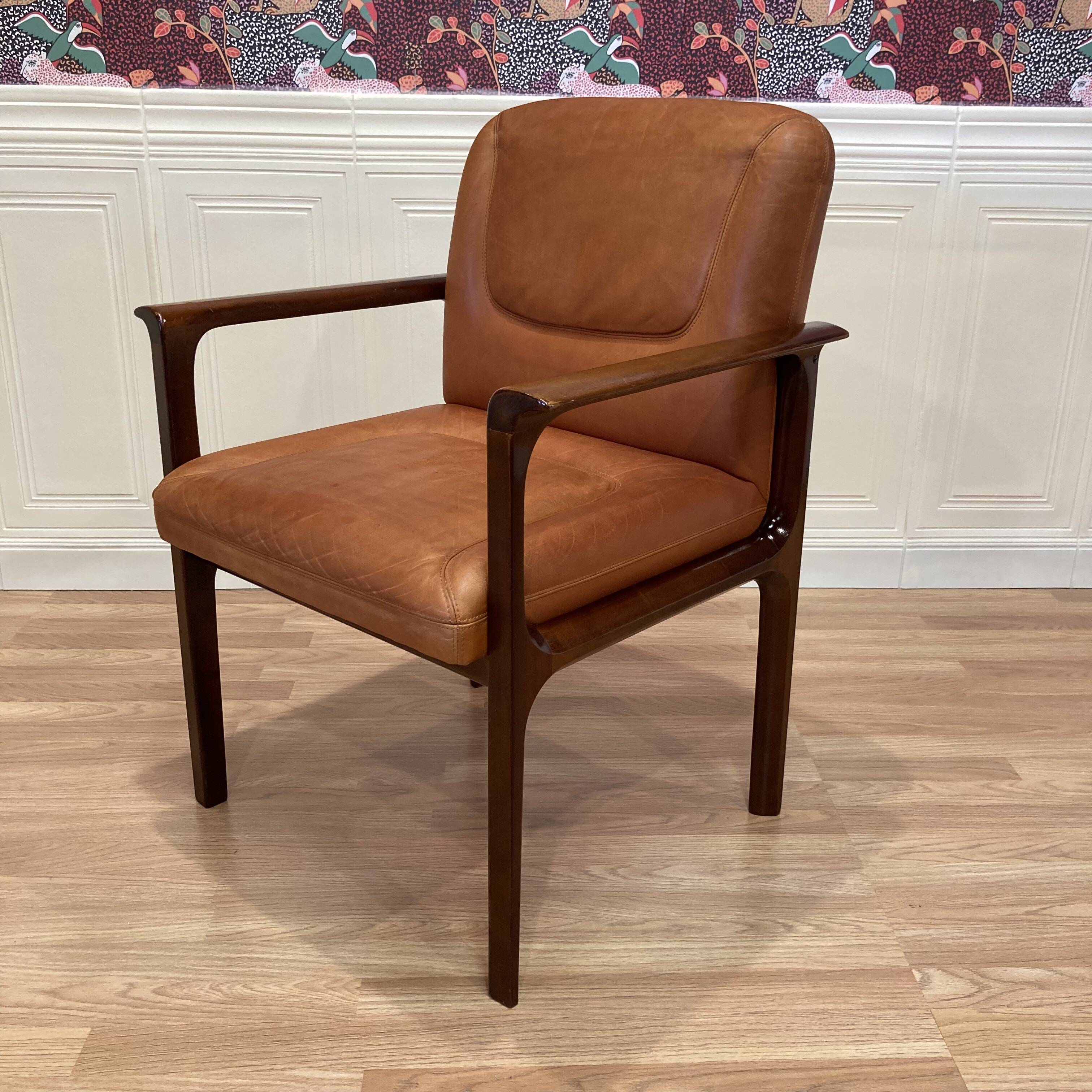 1960s design leather armchair.
