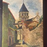 Oil on canvas saint-hilaire-des-loges robert gougnard 20th century