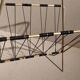 Vintage gold metal and black scoubidou magazine holders