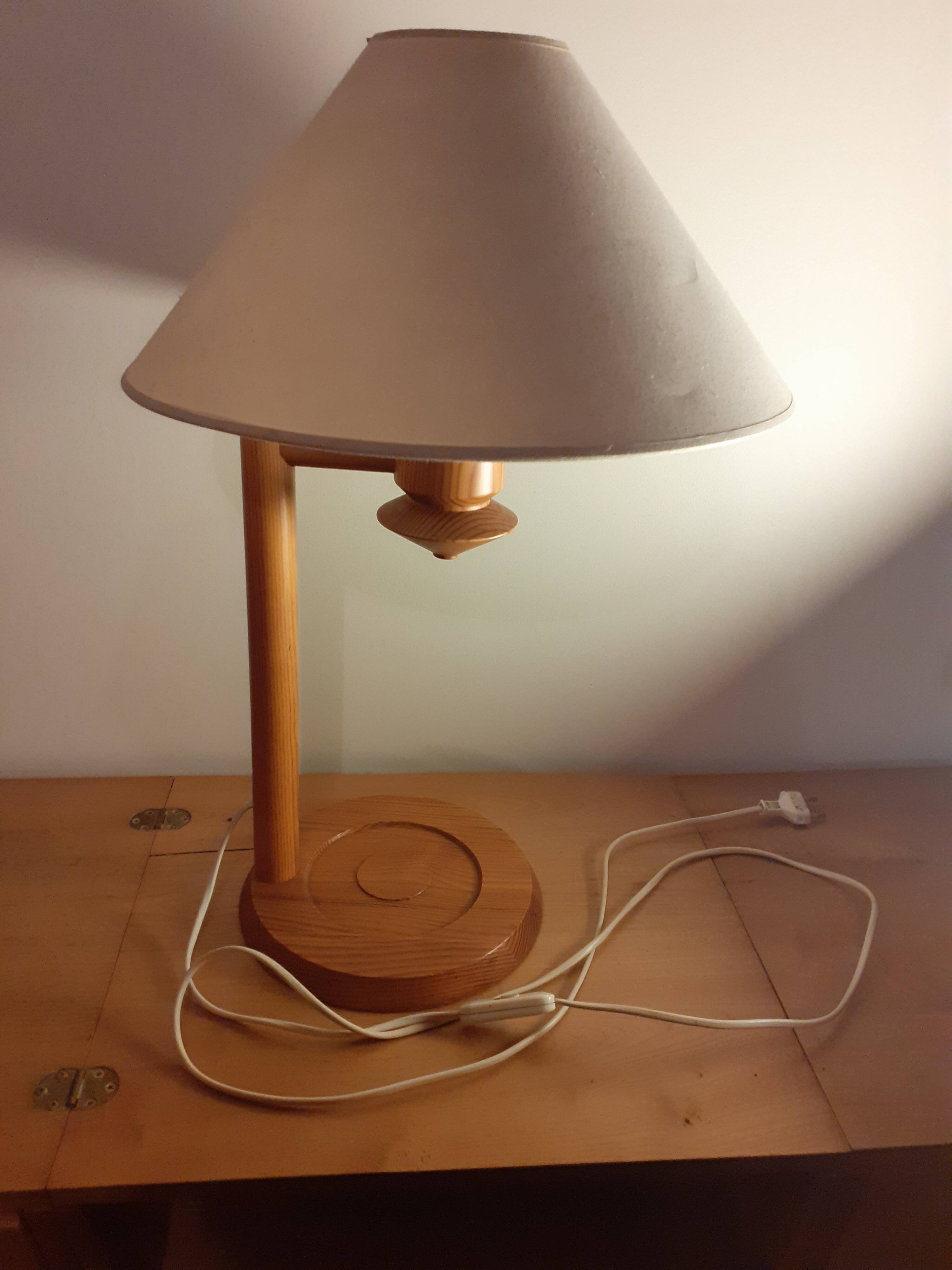 Ikea 80s table lamp in solid pine model B607 - vintage