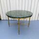 Table néoclassique marbre vert vintage