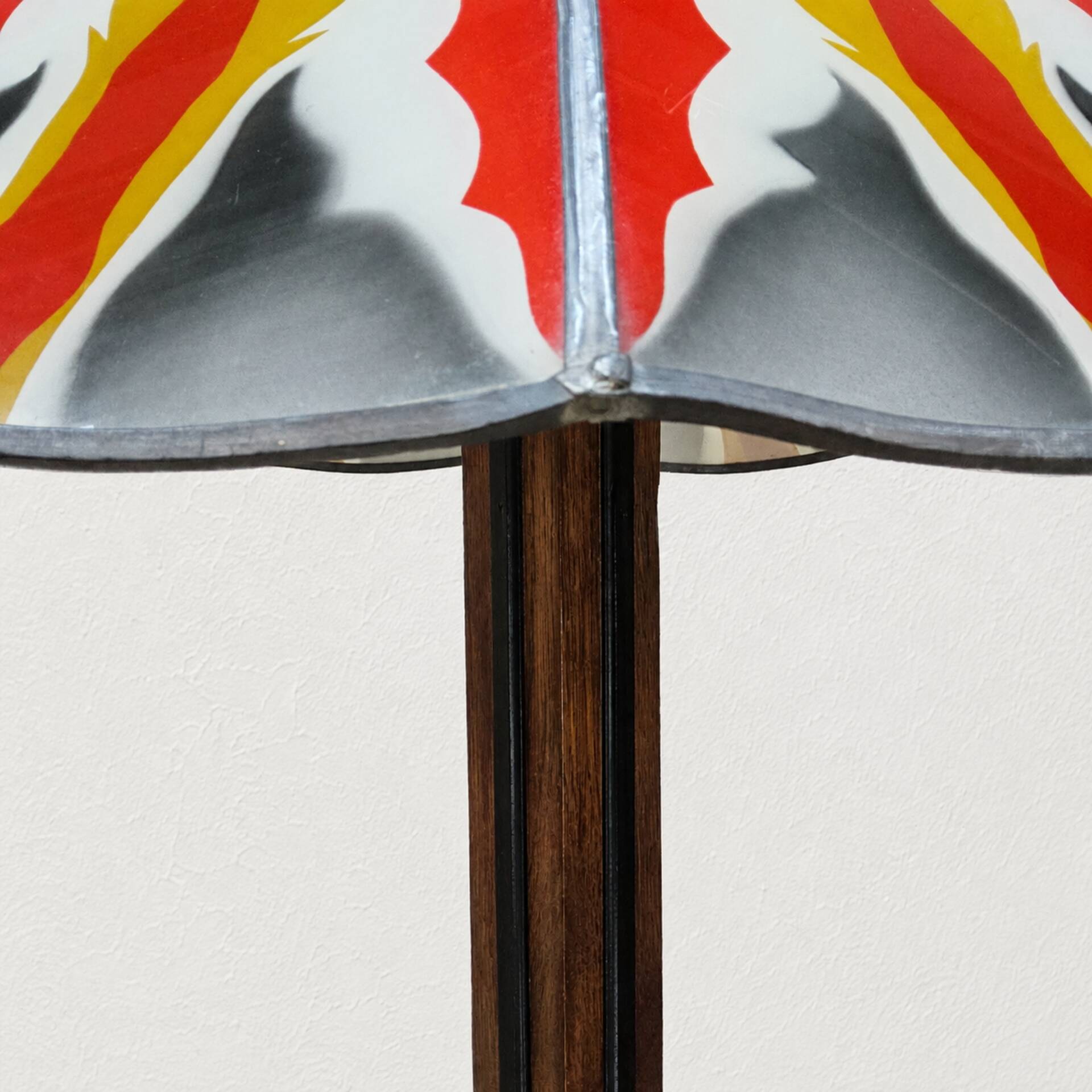 Lampe de sol Art Déco de l'École d'Amsterdam en vitrail