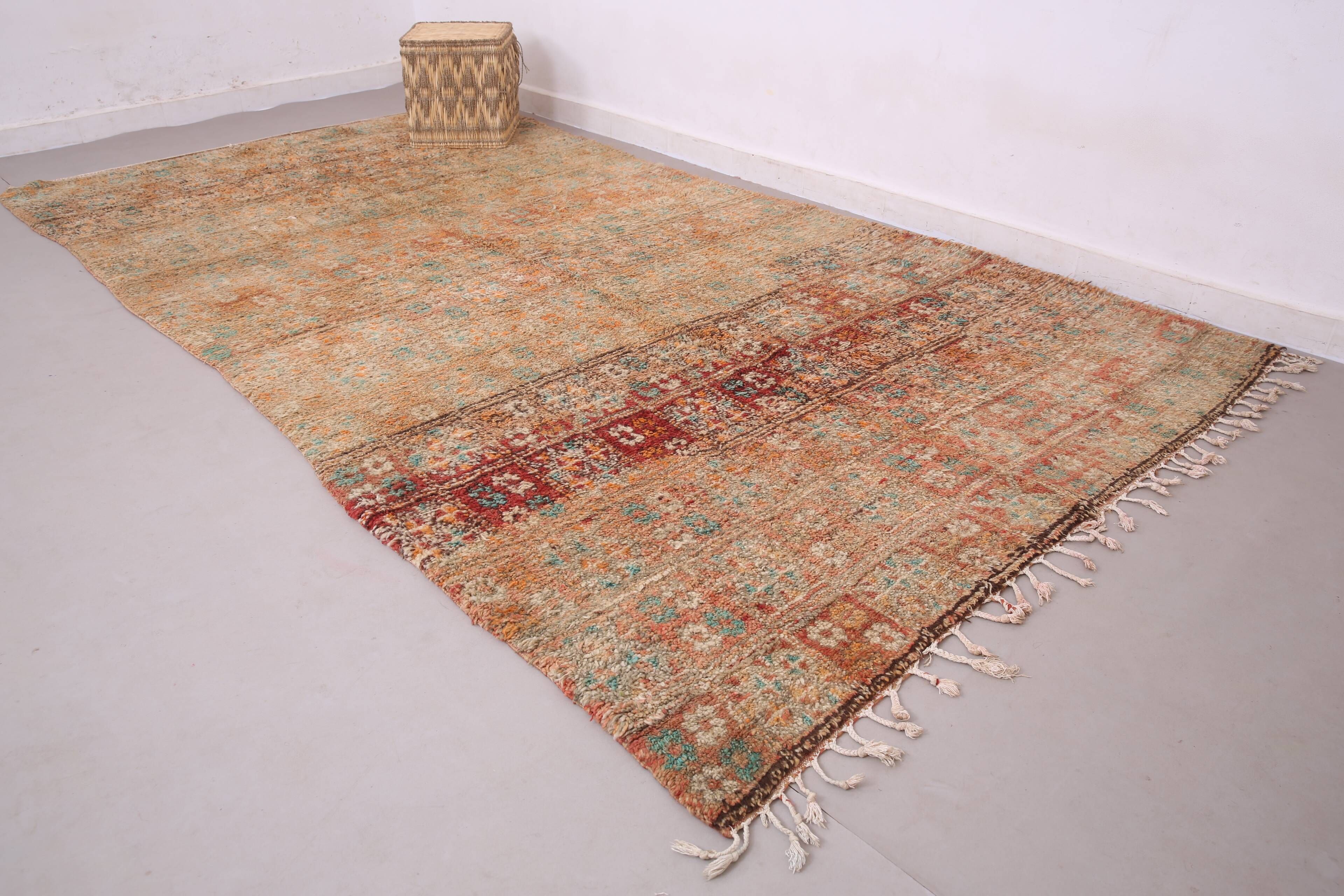 Peach Vintage Moroccan Rug 190 x 352 cm - Berber Wool Rug - Handmade Rug