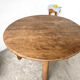 Brutalist round table in solid oak, 1950s.