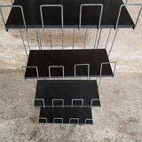Library structure valchromat black metal shelf