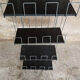 Library structure valchromat black metal shelf