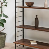 Shelf / Metal and solid wood bookcase, 1960