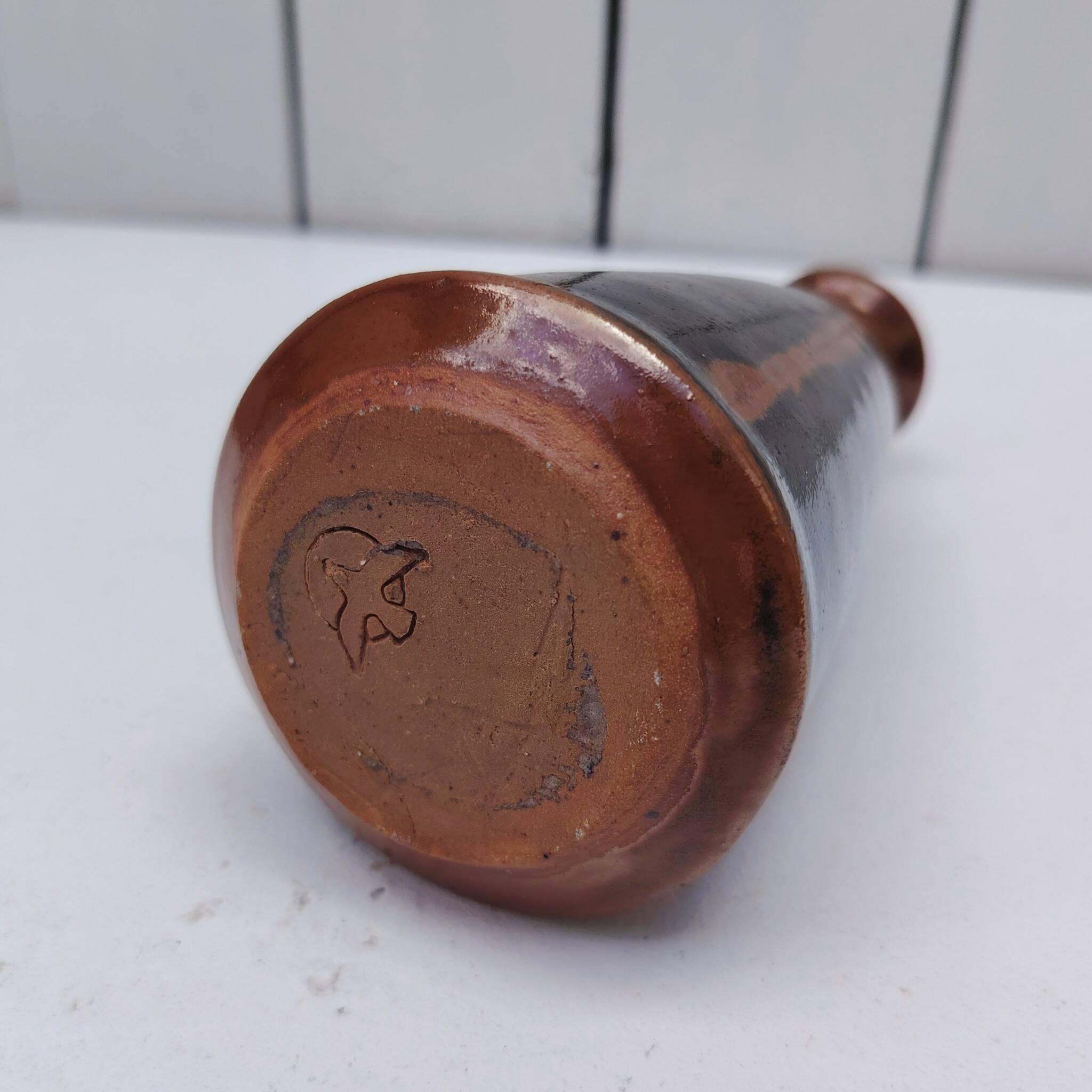 Conical soliflore vase, La Colombe pottery, M. Brault