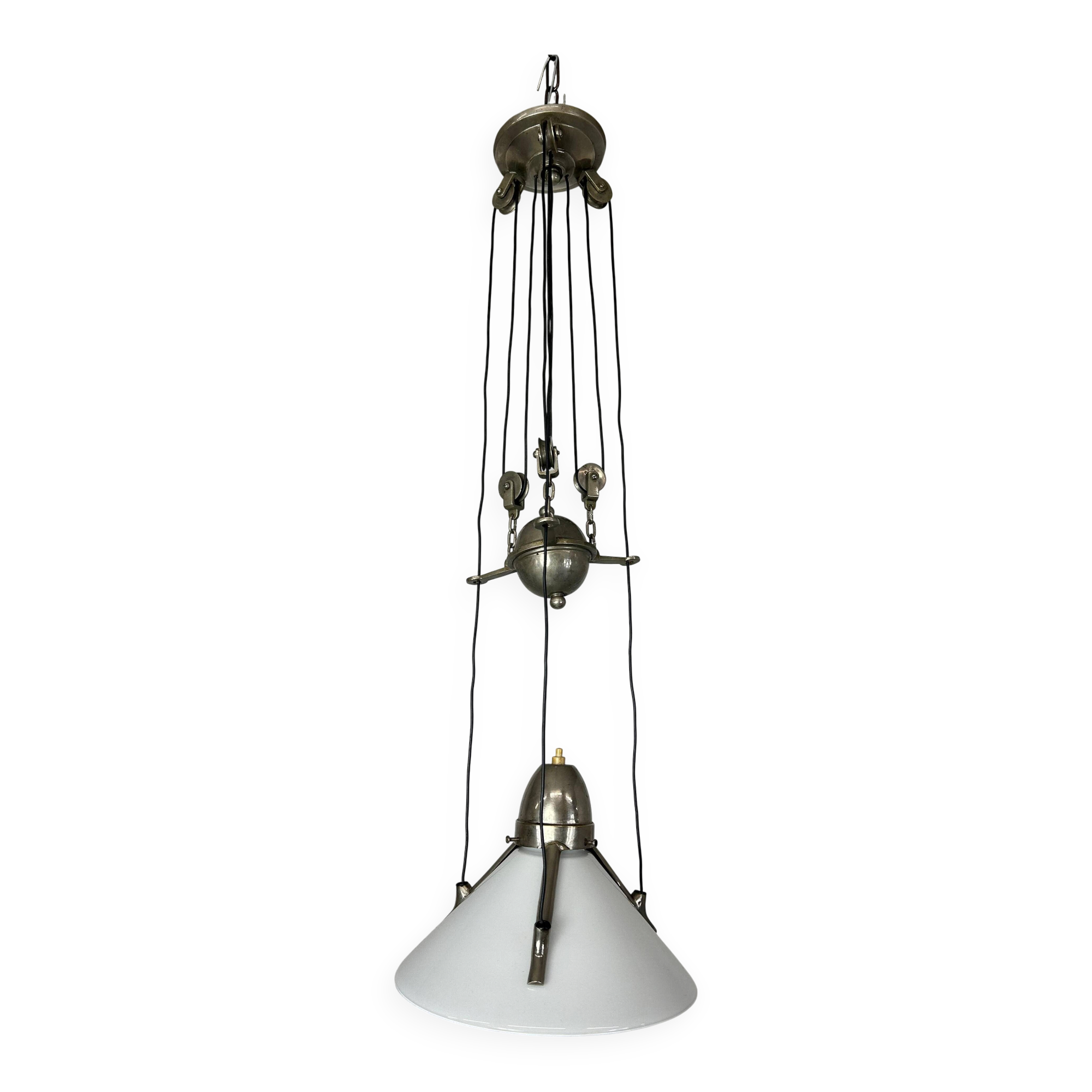Lampe suspendue réglable art déco