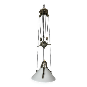 Lampe suspendue réglable art déco