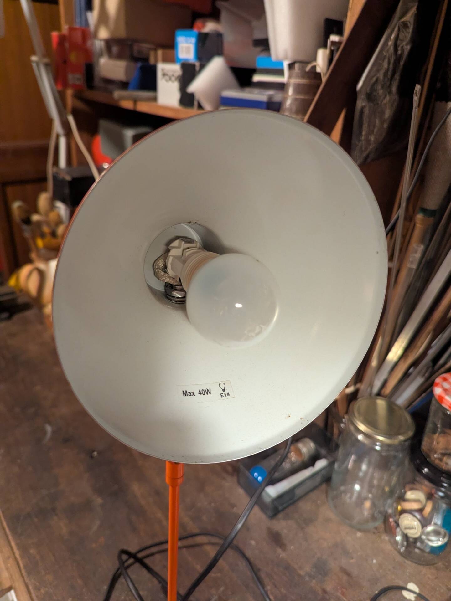 Lampe articulée Bobby pour Habitat orange métal