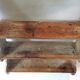 Patinated wooden shelf