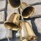 4 antique Swedish pendant lamps in gilded brass by Boréns.