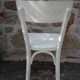 Set of 6 white Baumann bistro chairs