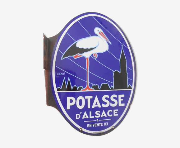 Plaque émaillée ancienne Potasse d'Alsace