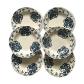6 assiettes creuses Terre de Fer Salins Les Violettes