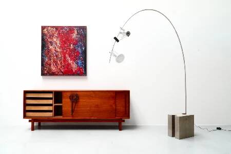 Jozef Mees, Lyrical Abstract Oil on Panel 1962