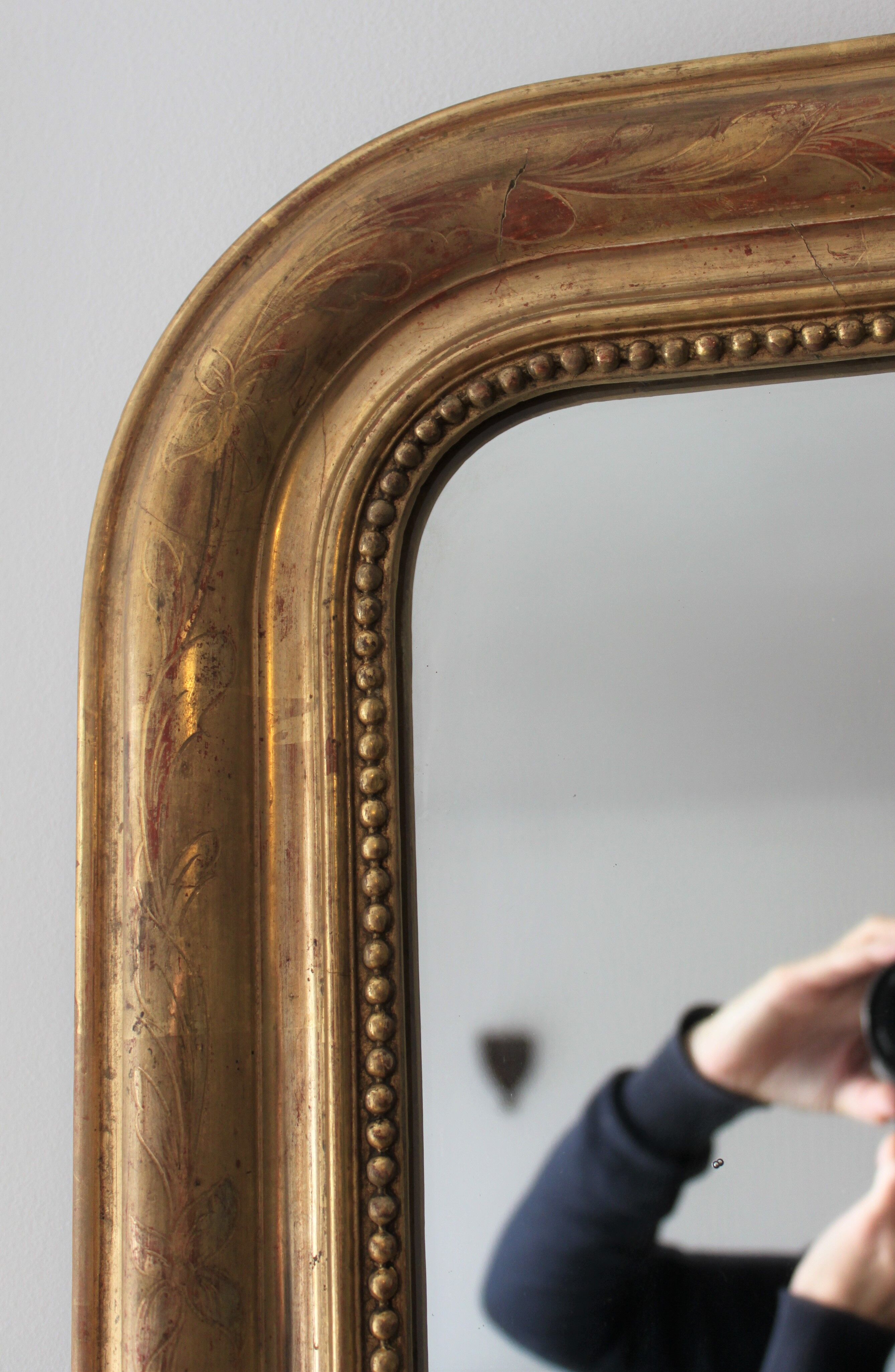 Gilded Louis Philippe Mirror - Antique Wall Mirror
