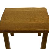 Vintage Set of 3 brutalist oak side or nesting tables 1970s
