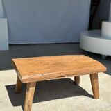 table basse en teck blond quadripode
