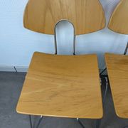 6 Mikado chairs 1800, stackable, design by Walter Leeman for Kusck&co.