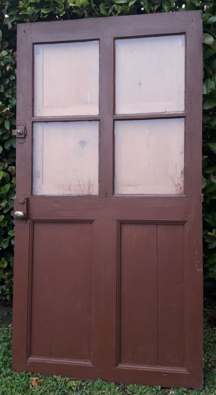 Porte vitrée H186,5xL98,5 de communication moulurée