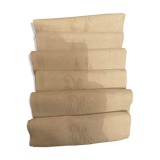 6 embroidered towels damask linen / silk
