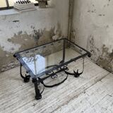 Table basse des années 80 style brutaliste