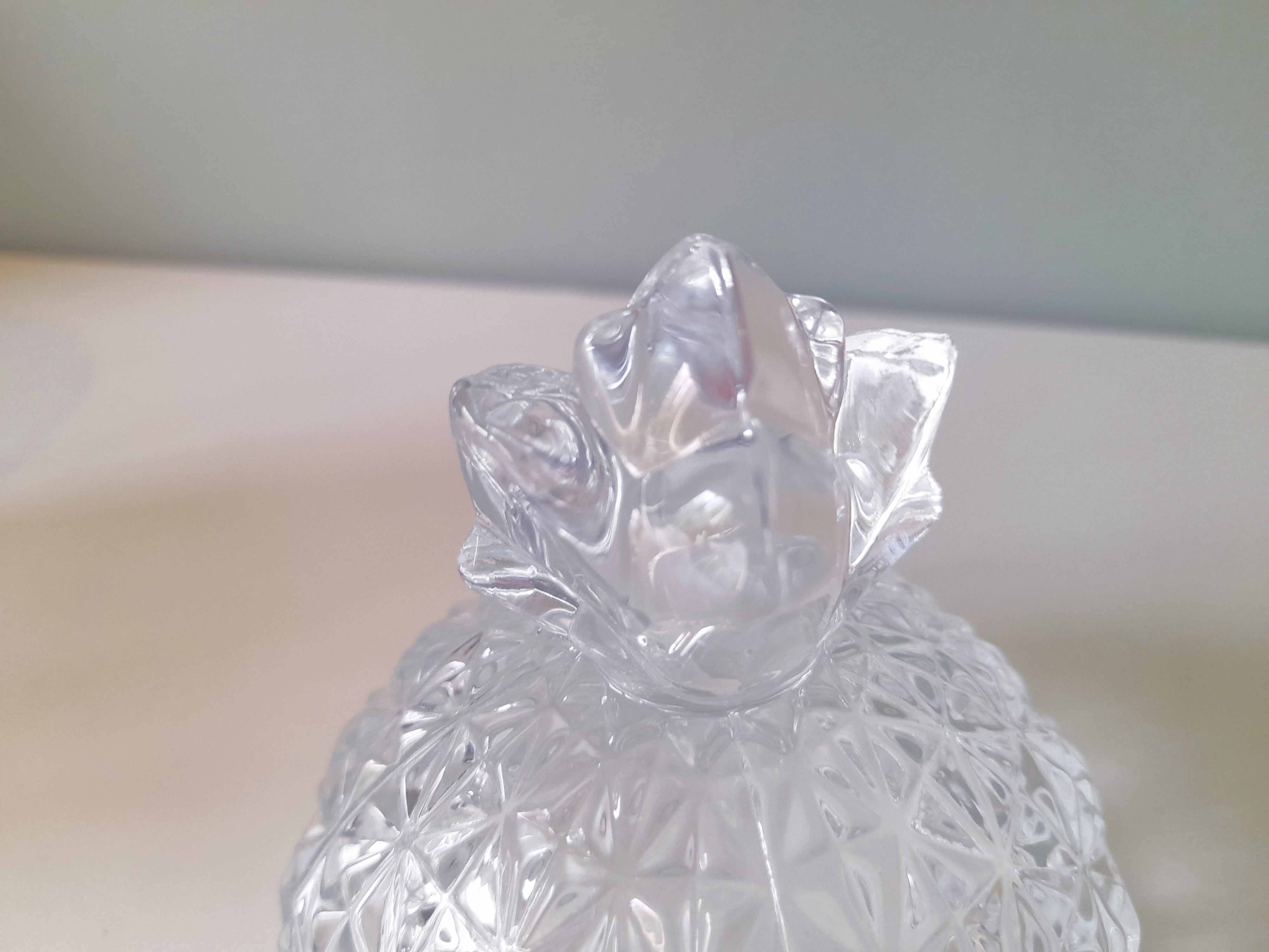Glass pineapple sugar bowl
