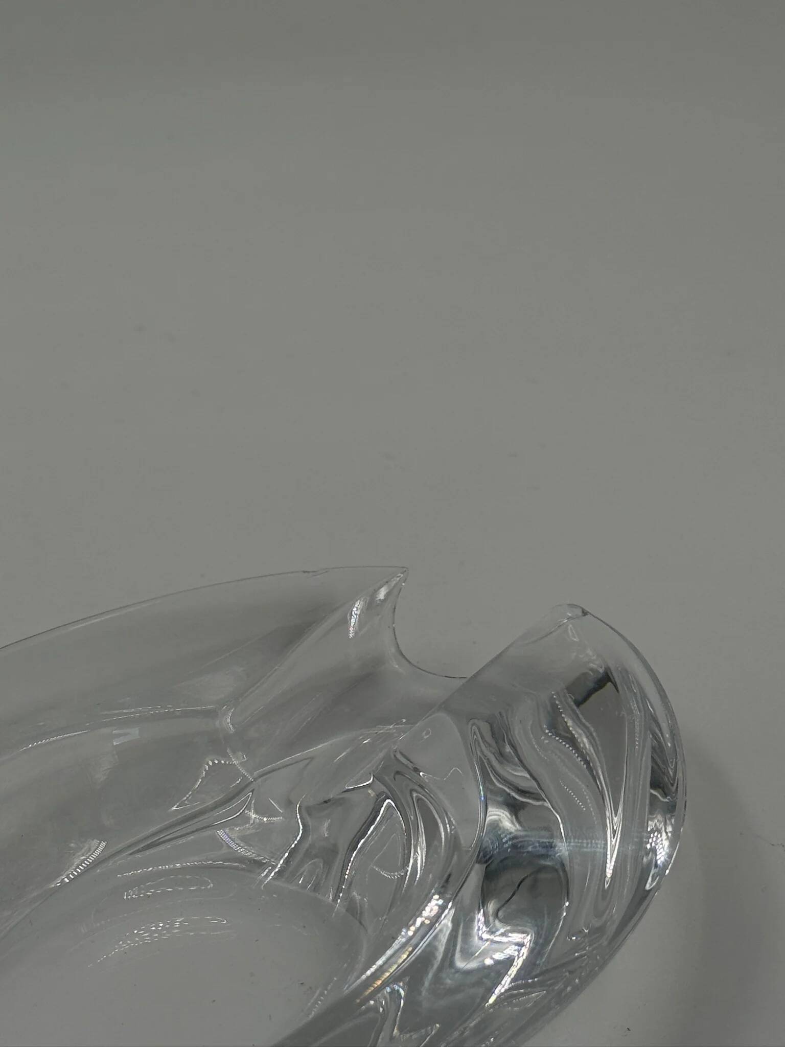 Vintage oval crystal ashtray