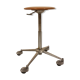 Workshop stool on wheels