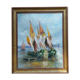 Marine oil on wood
