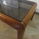 Cherry and glass coffee table