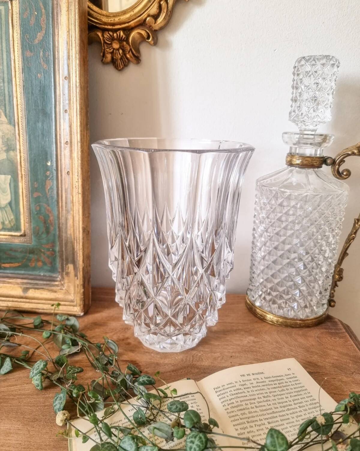 Val Saint Lambert crystal vase, 1950