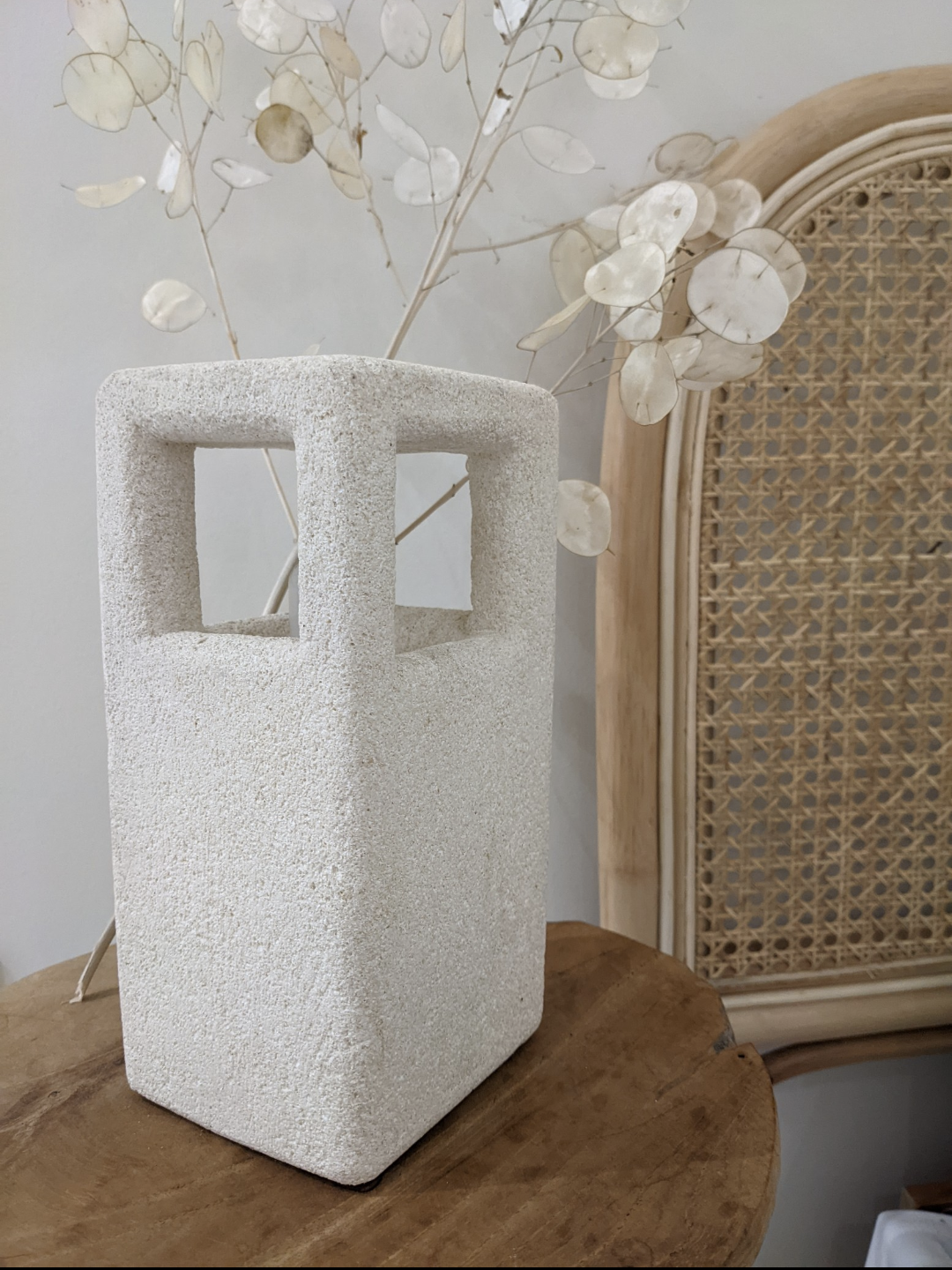 Table lamp Albert Tormos vintage carved stone sculpture