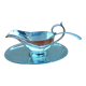 Vintage silver-plated metal sauce boat tableware