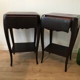 Pair of bedside tables mahogany nightstands pair