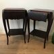 Pair of bedside tables mahogany nightstands pair