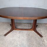 Baumann table + 2 wooden extensions ep 1970