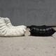 100% authentic Ligne Roset Togo 1-seater + pouf original leather Black & White