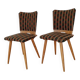Pair of Modernist Chairs with Compass Legs – 1950s