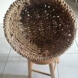 Woven round basket