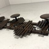 Rattan wall coat rack 1970’s