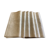 Set of 6 towels in ivory cotton damask