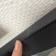 Large grey leather mirror